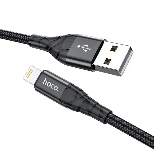 HOCO CABLE DATA 2M DU02 PLUS LIGHTNING NEGRO